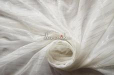100 Grams 4 Lines Silver Zari Jacquard on Dyeable Viscose Chiffon Fabric 44inch